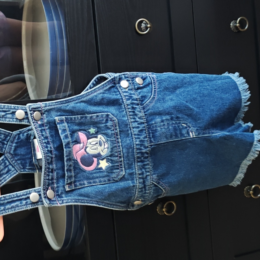 Disney Blue Denim Overalls with Character Patch